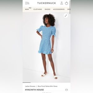 NWT Tuckernuck Hyacinth House Blue Floral Mini Dress. Size XL